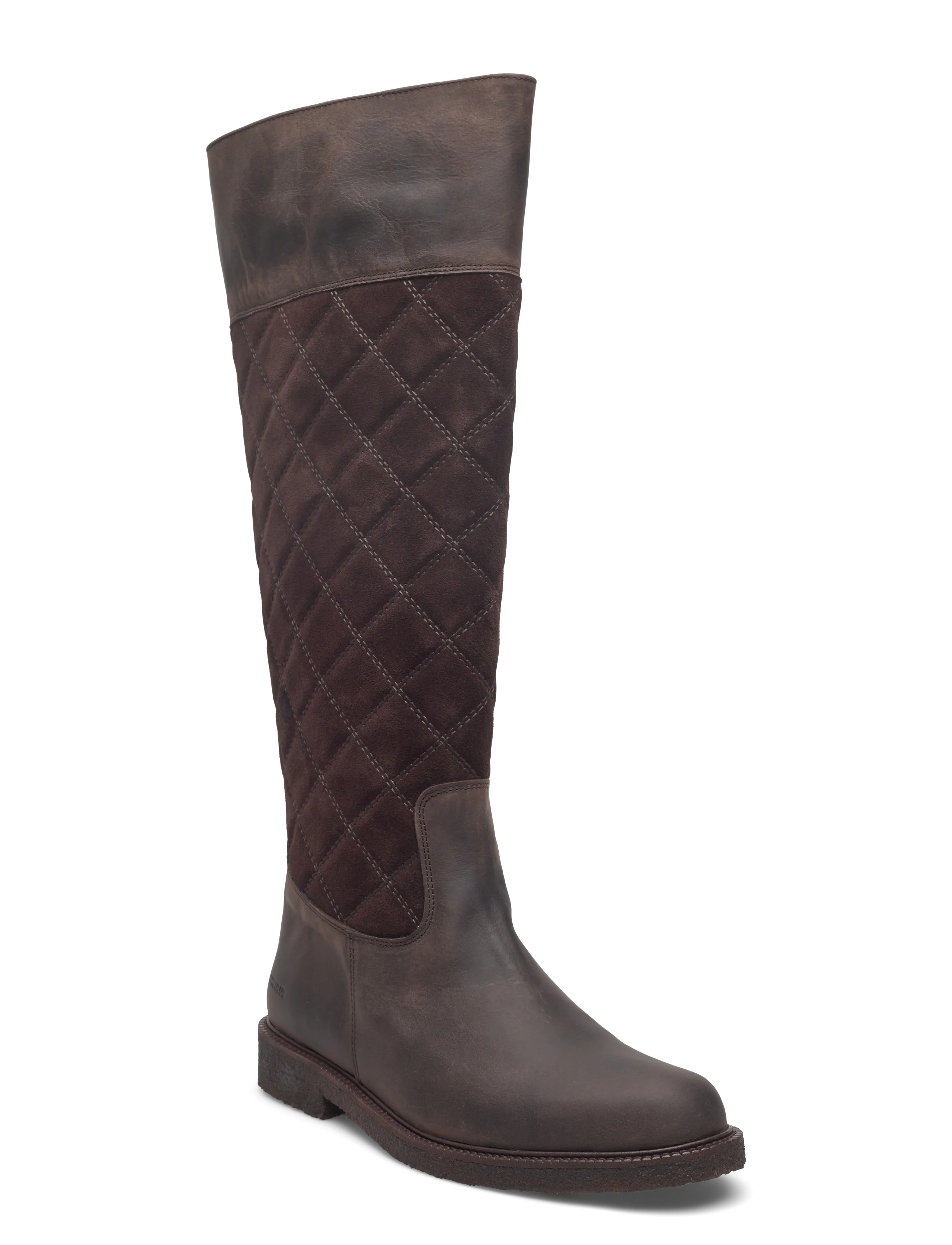 ANGULUS Booties Flat, 40.5, Tall Boots, Braun - Knee High Frauen