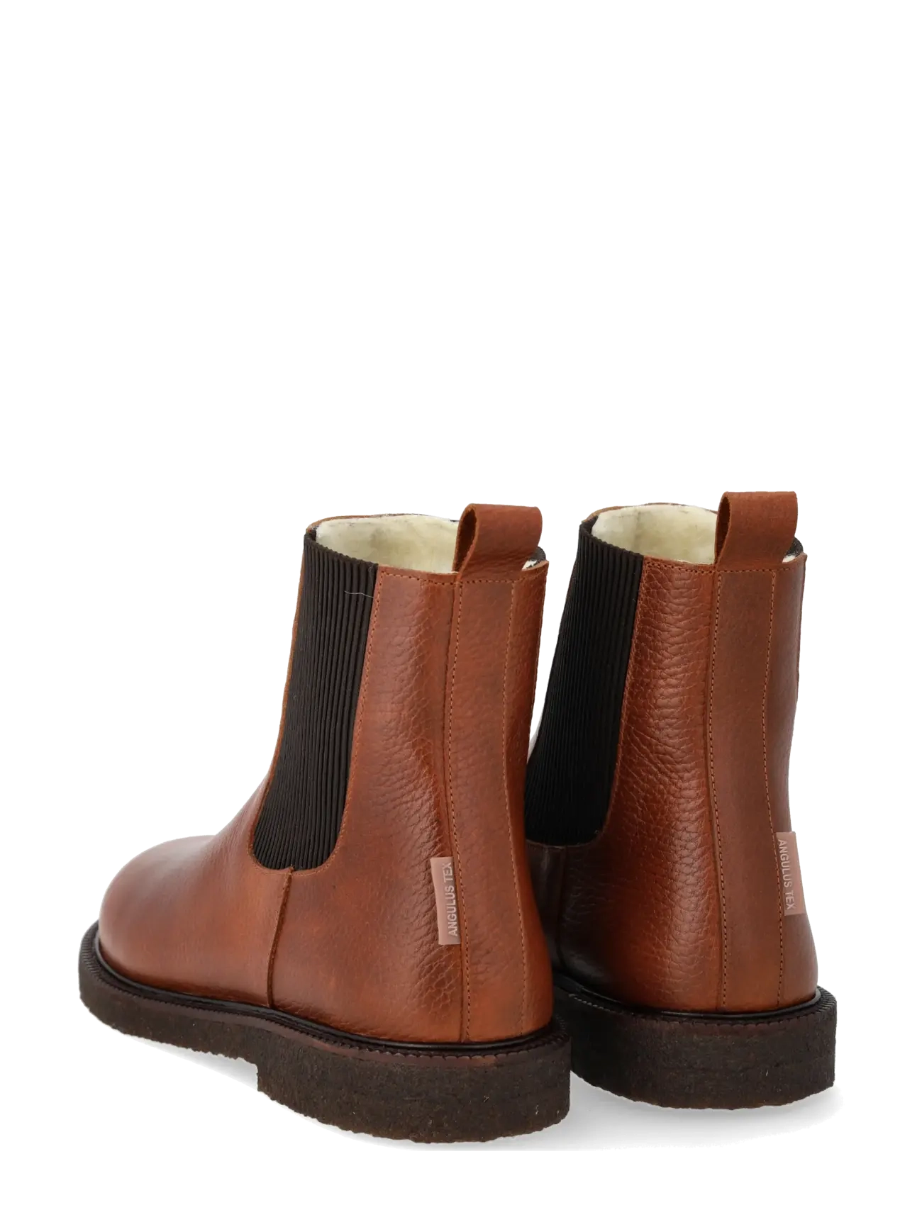 ANGULUS - Booties - flat - with elastic - chelsea boots - 2509/046 cognac/dark brown ela - 2