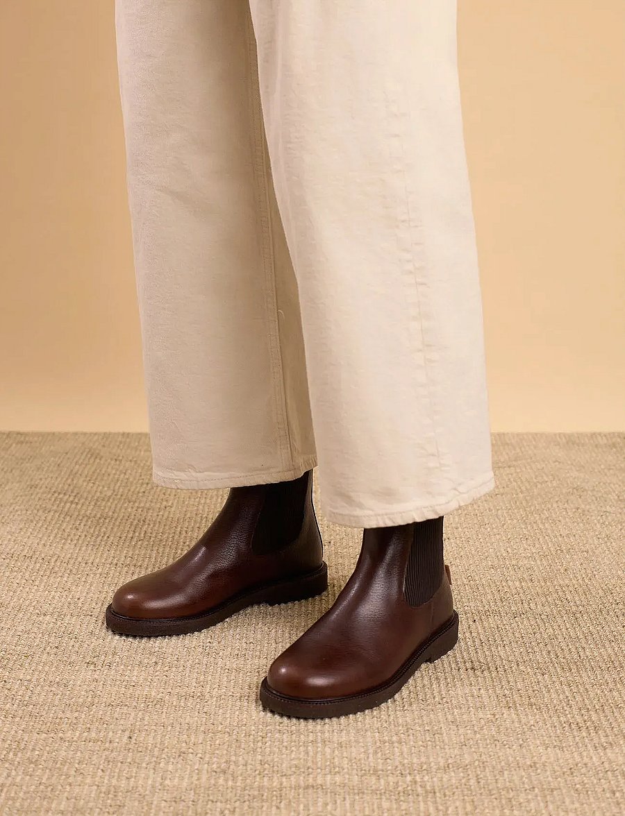 ANGULUS - Booties - flat - with elastic - 2505/046 dark brown - 0