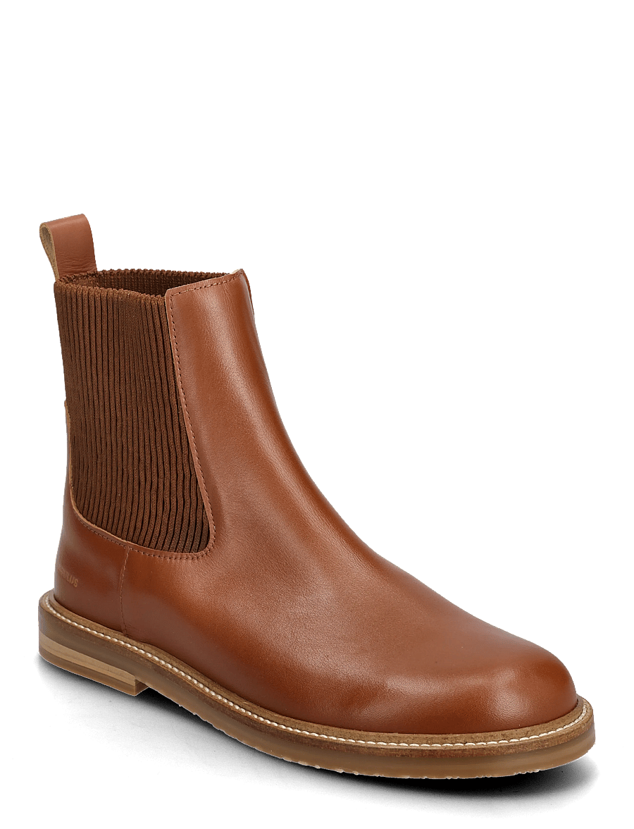 ANGULUS - Booties - flat - with elastic - platta ankelboots - 3480/040 cognac/brown elastic - 0