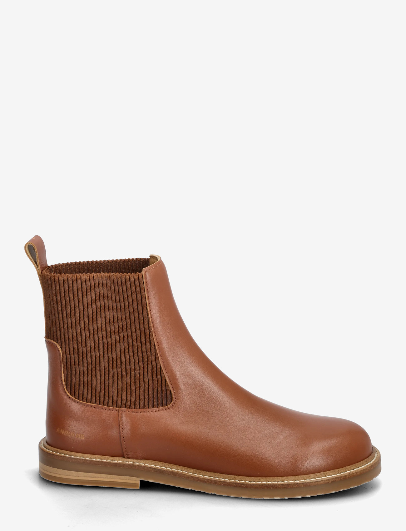 ANGULUS - Booties - flat - with elastic - flade ankelstøvler - 3480/040 cognac/brown elastic - 1