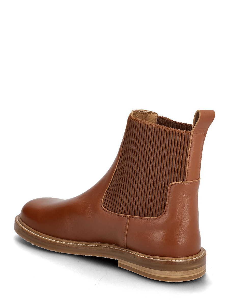 ANGULUS - Booties - flat - with elastic - platta ankelboots - 3480/040 cognac/brown elastic - 2