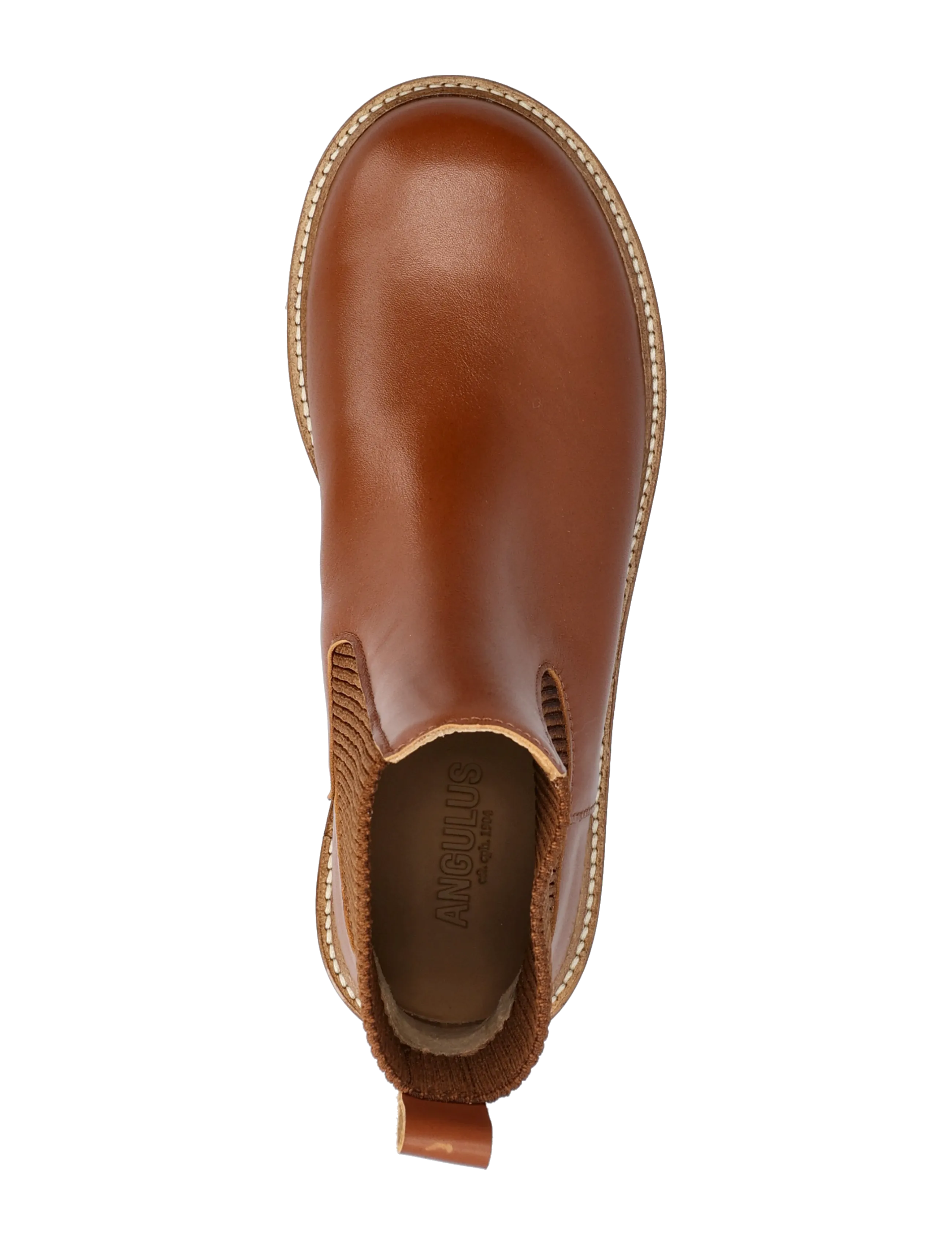 ANGULUS - Booties - flat - with elastic - platta ankelboots - 3480/040 cognac/brown elastic - 3