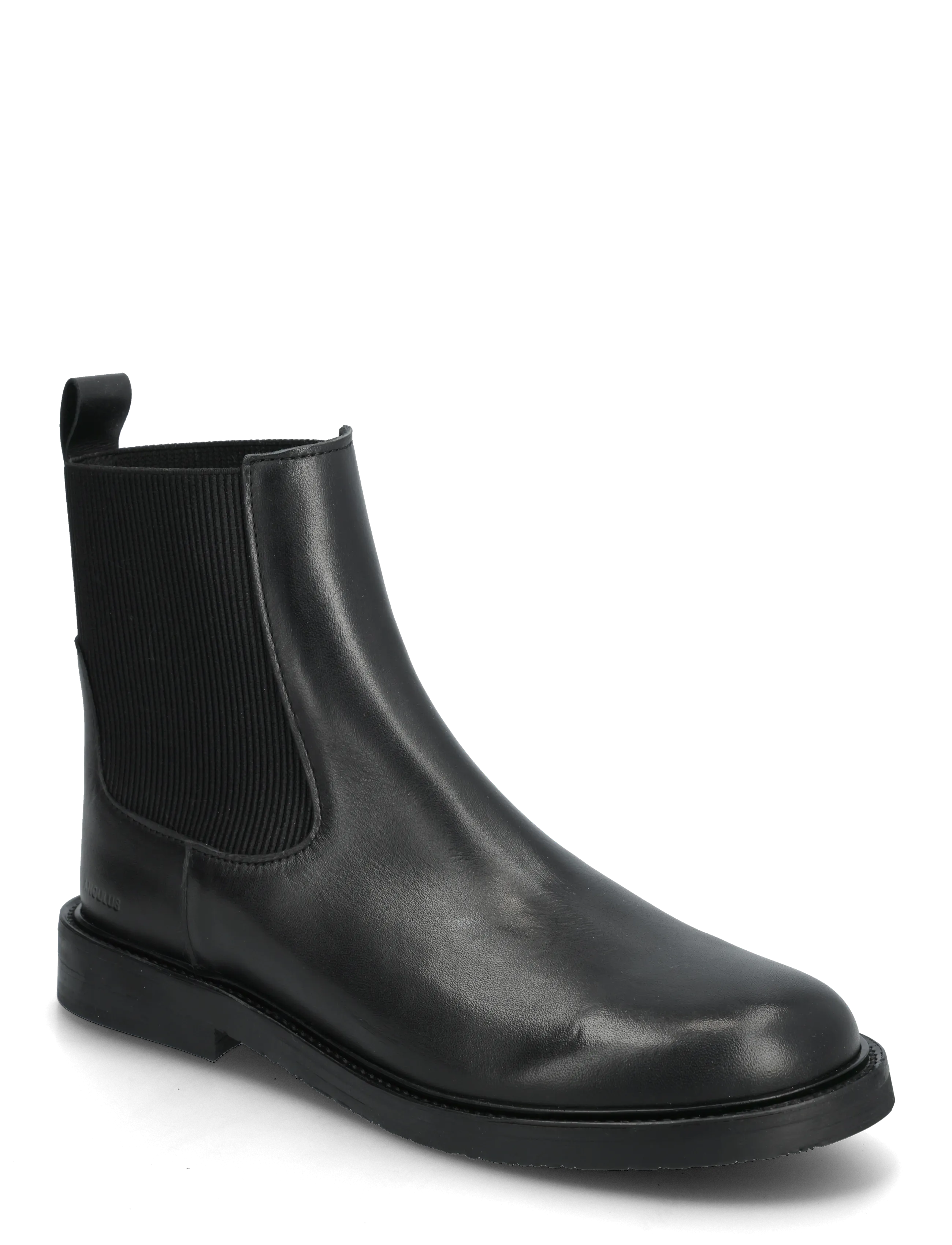 ANGULUS Booties - Flat - With Elastic, 38.5, Black, Ankelstøvler > Ankelstøvler Med Flad Hæl, Dame