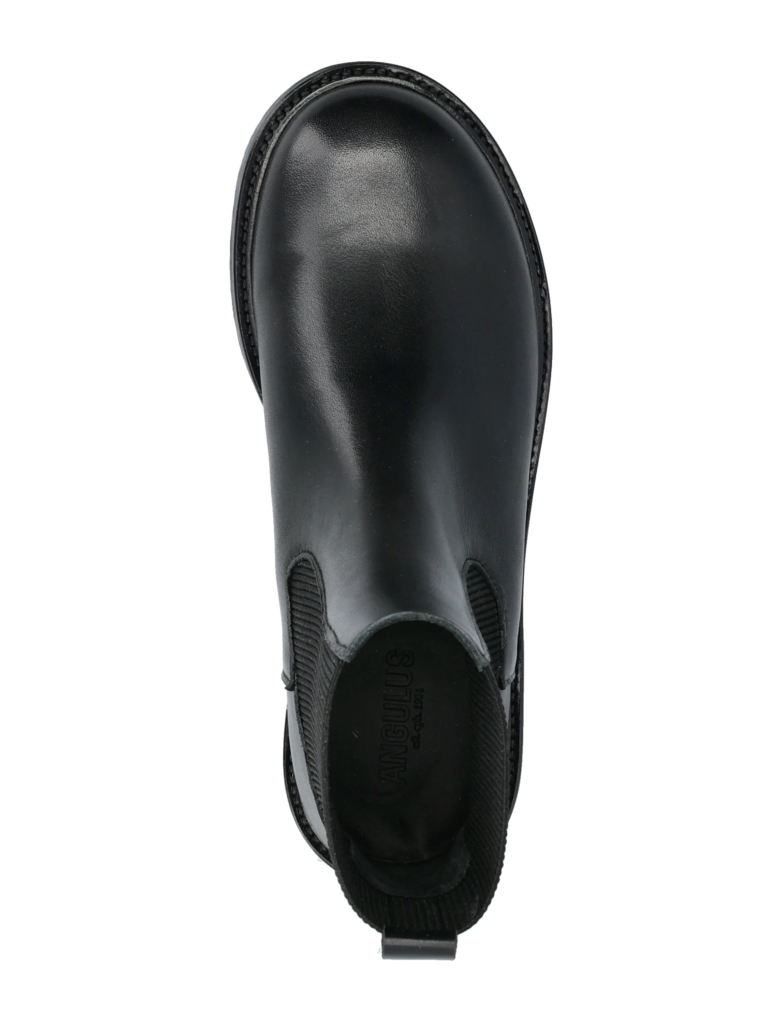 ANGULUS - Booties - flat - with elastic - platte enkellaarsjes - 1604/019 black/black - 3
