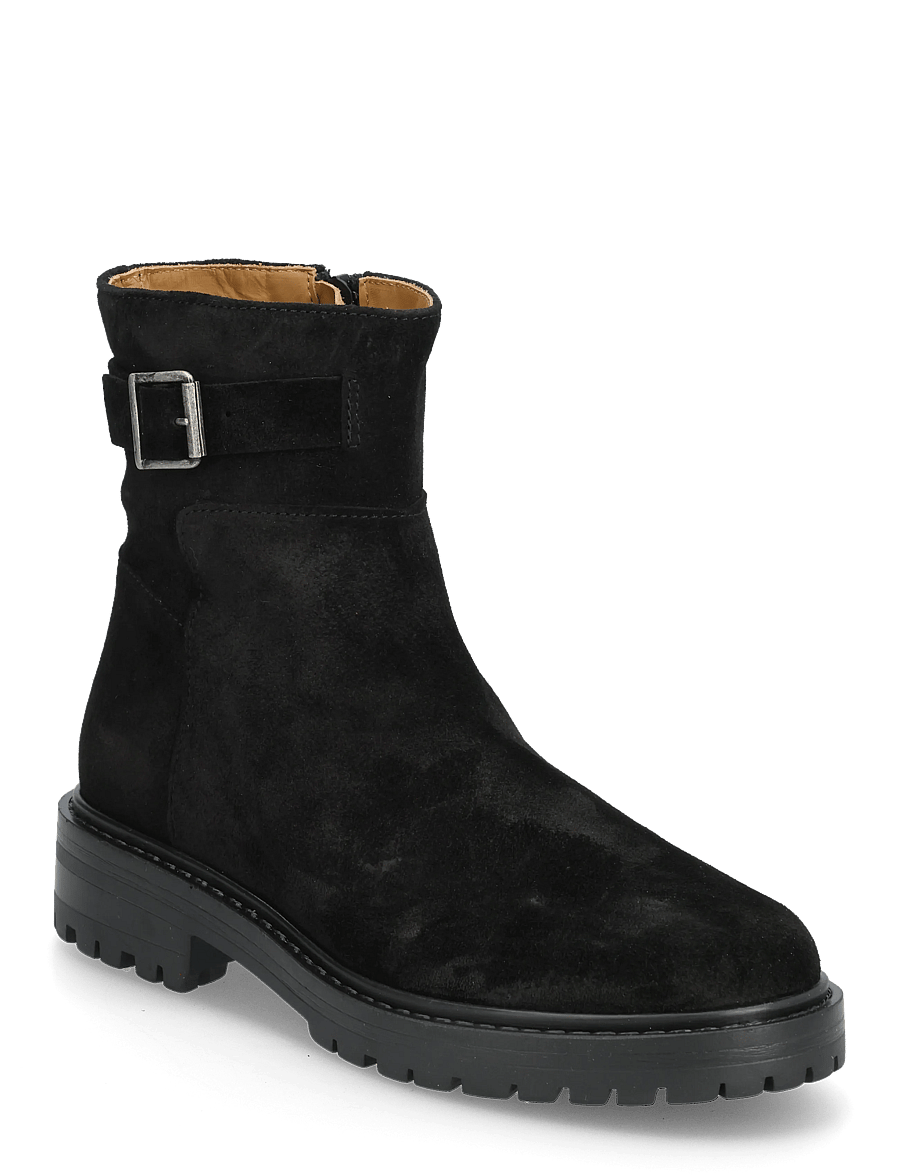 ANGULUS - Booties - flat - with zipper - flache stiefeletten - 1163 black - 0