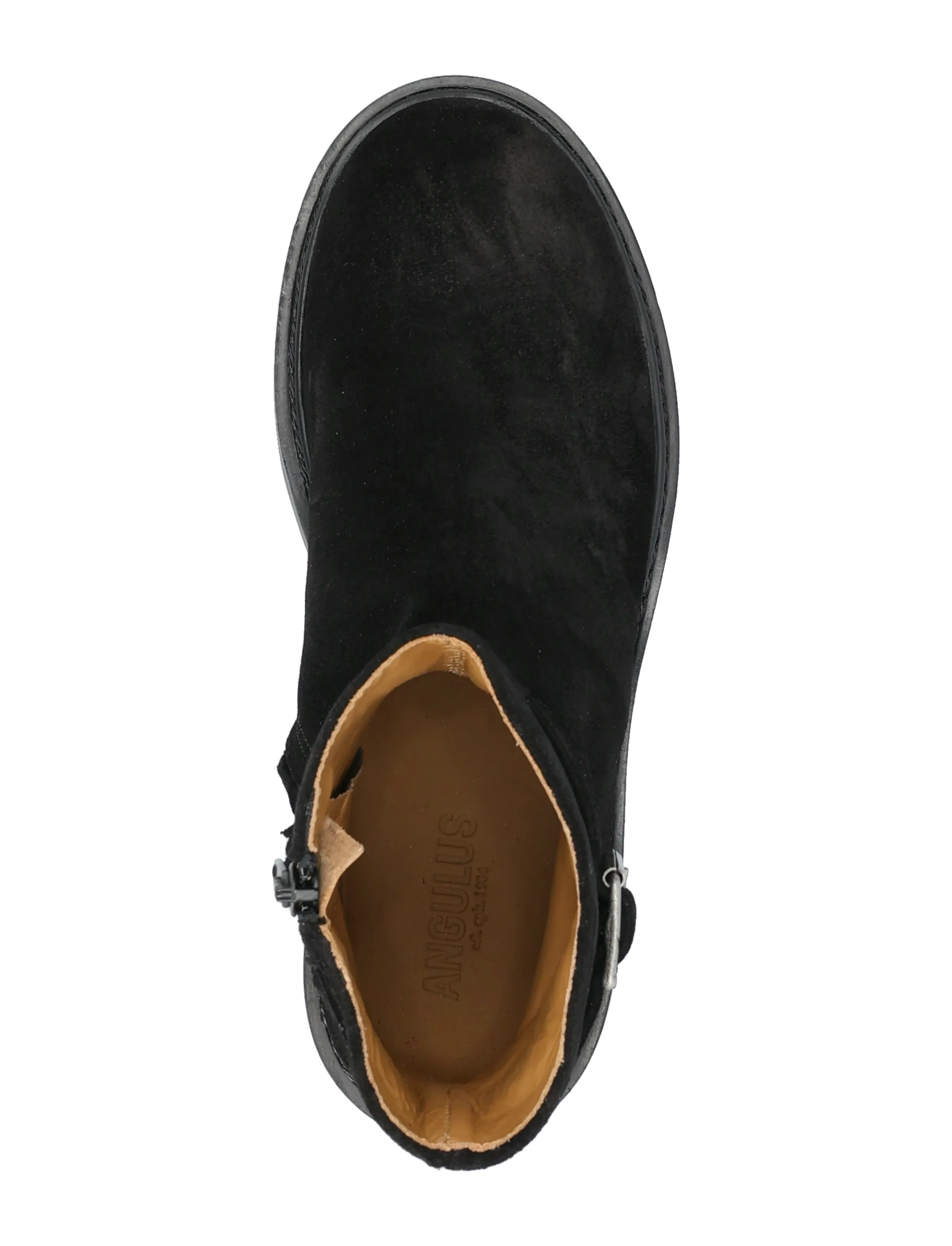 ANGULUS - Booties - flat - with zipper - platta ankelboots - 1163 black - 3