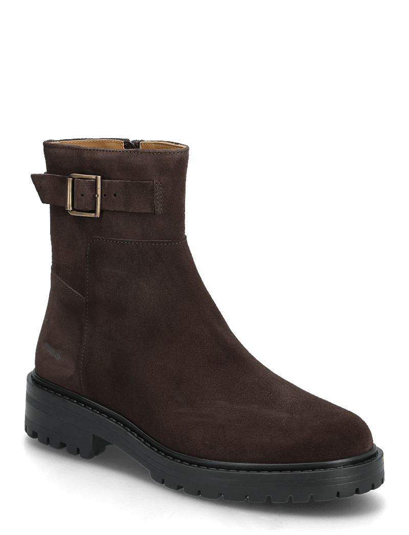 ANGULUS - Booties - flat - with zipper - flache stiefeletten - 2193 dark brown - 0