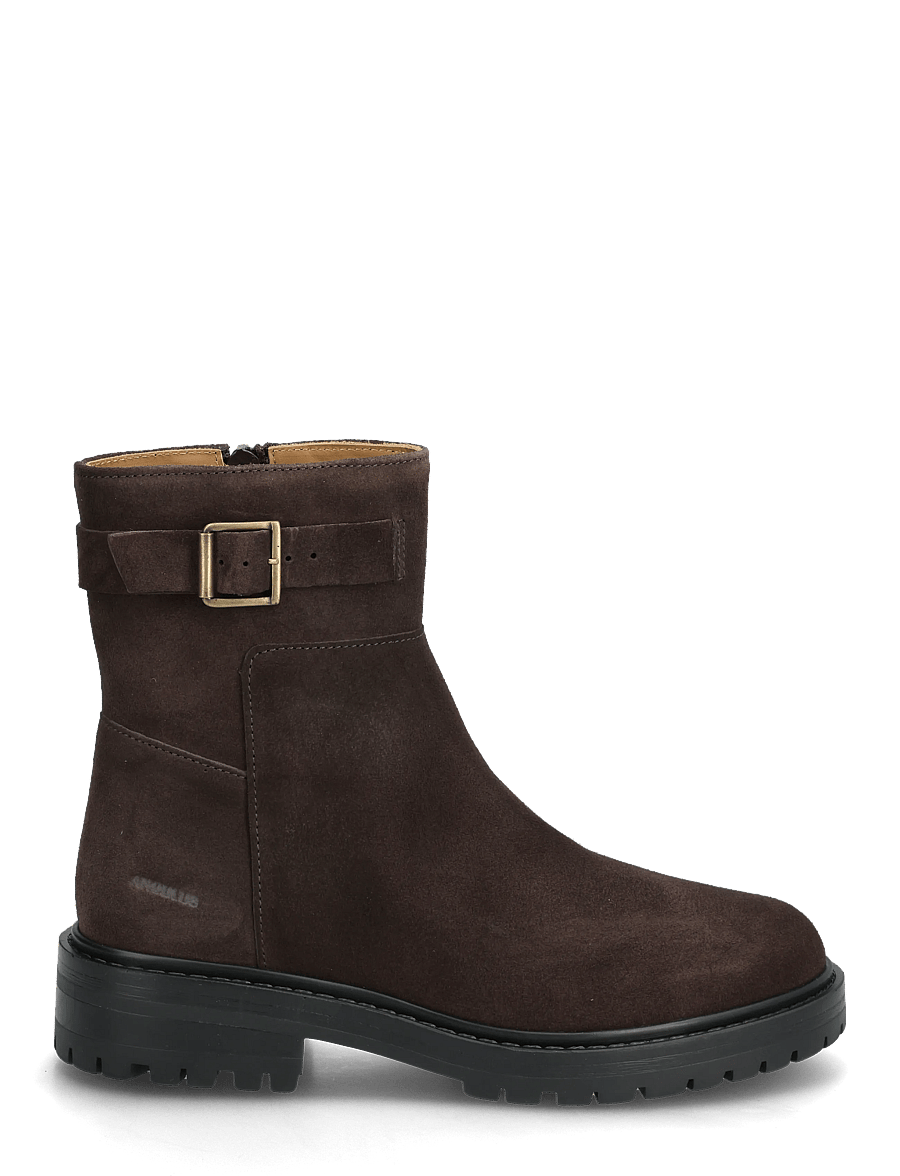 ANGULUS - Booties - flat - with zipper - flache stiefeletten - 2193 dark brown - 1