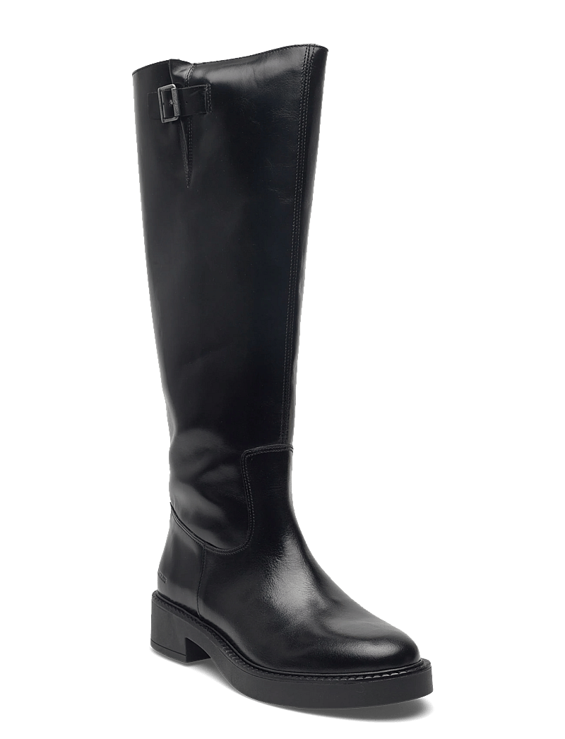 ANGULUS - Booties - flat - with zipper - knähöga stövlar - 1835 black - 1