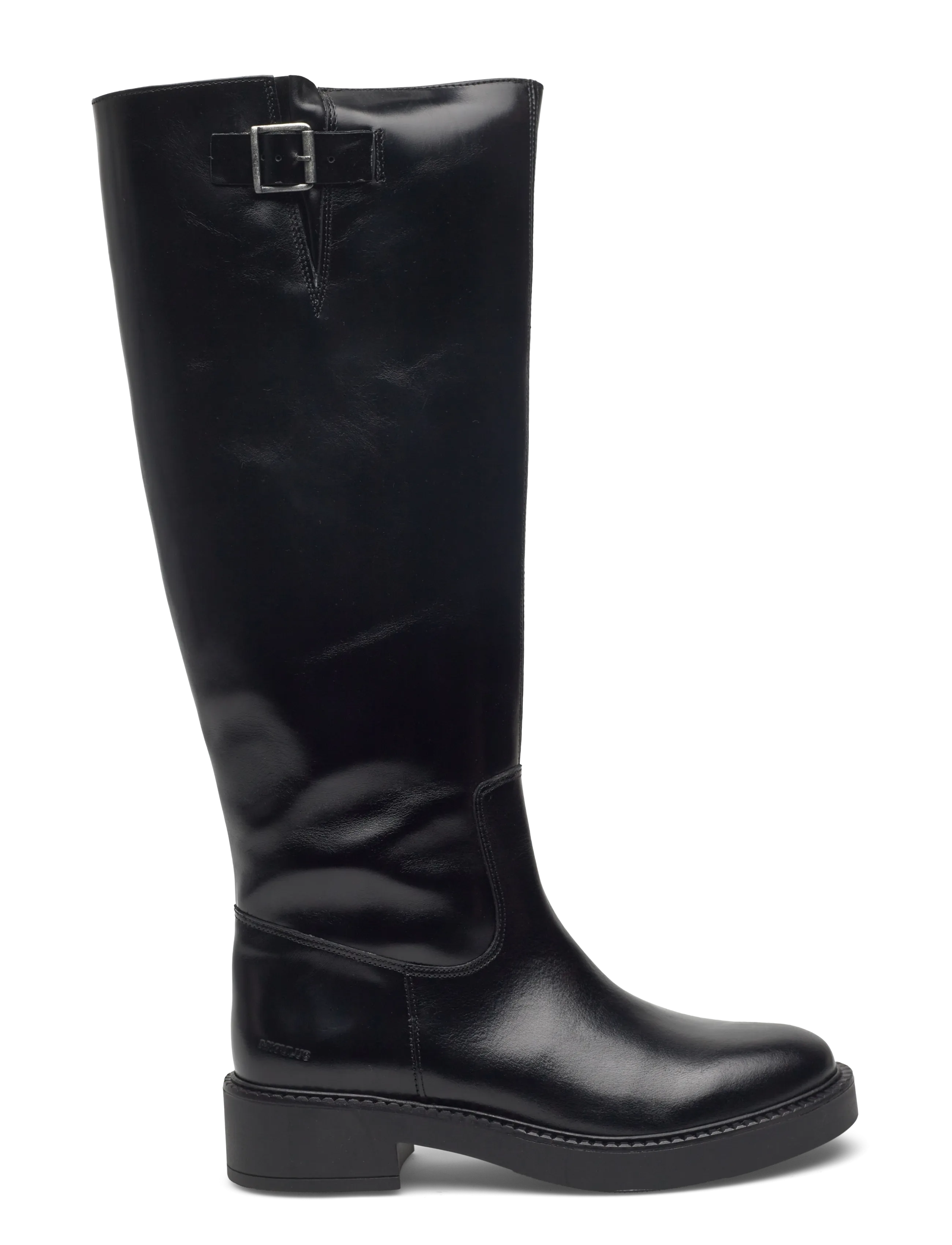 ANGULUS - Booties - flat - with zipper - knähöga stövlar - 1835 black - 2