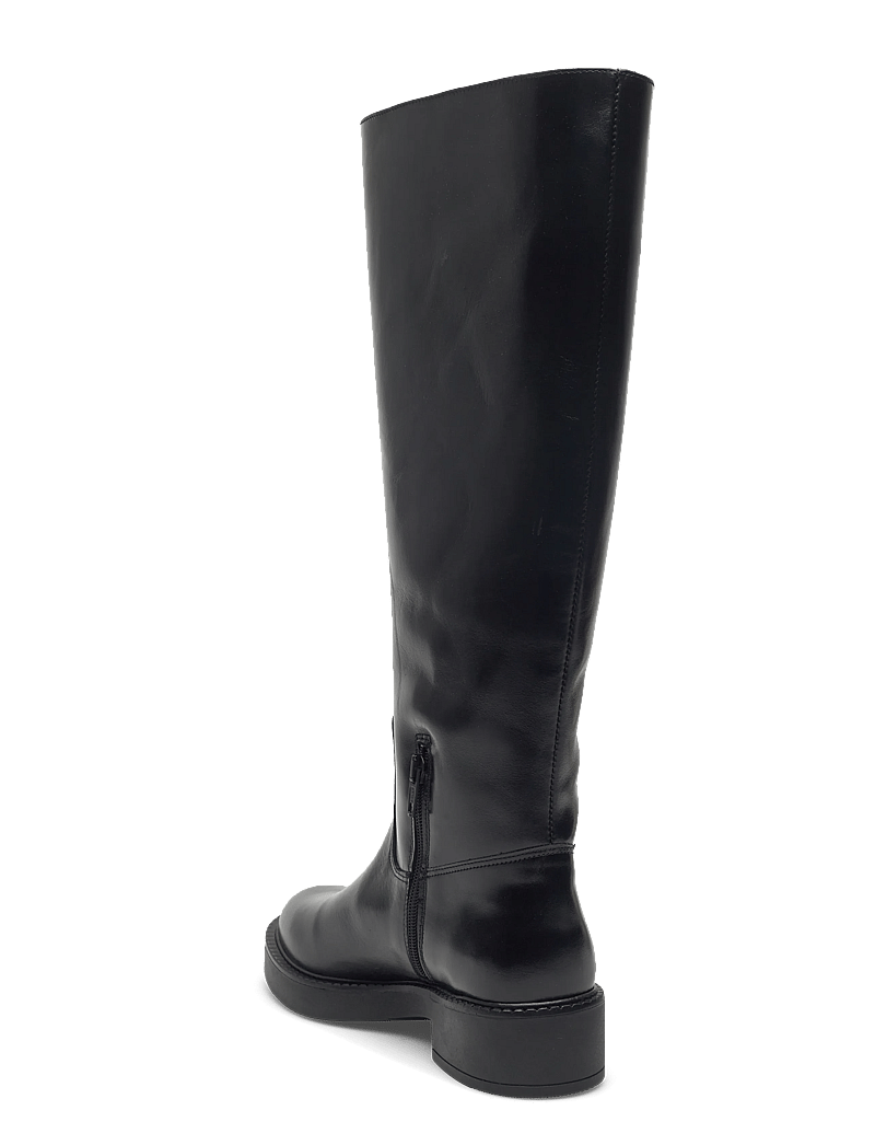 ANGULUS - Booties - flat - with zipper - knähöga stövlar - 1835 black - 3