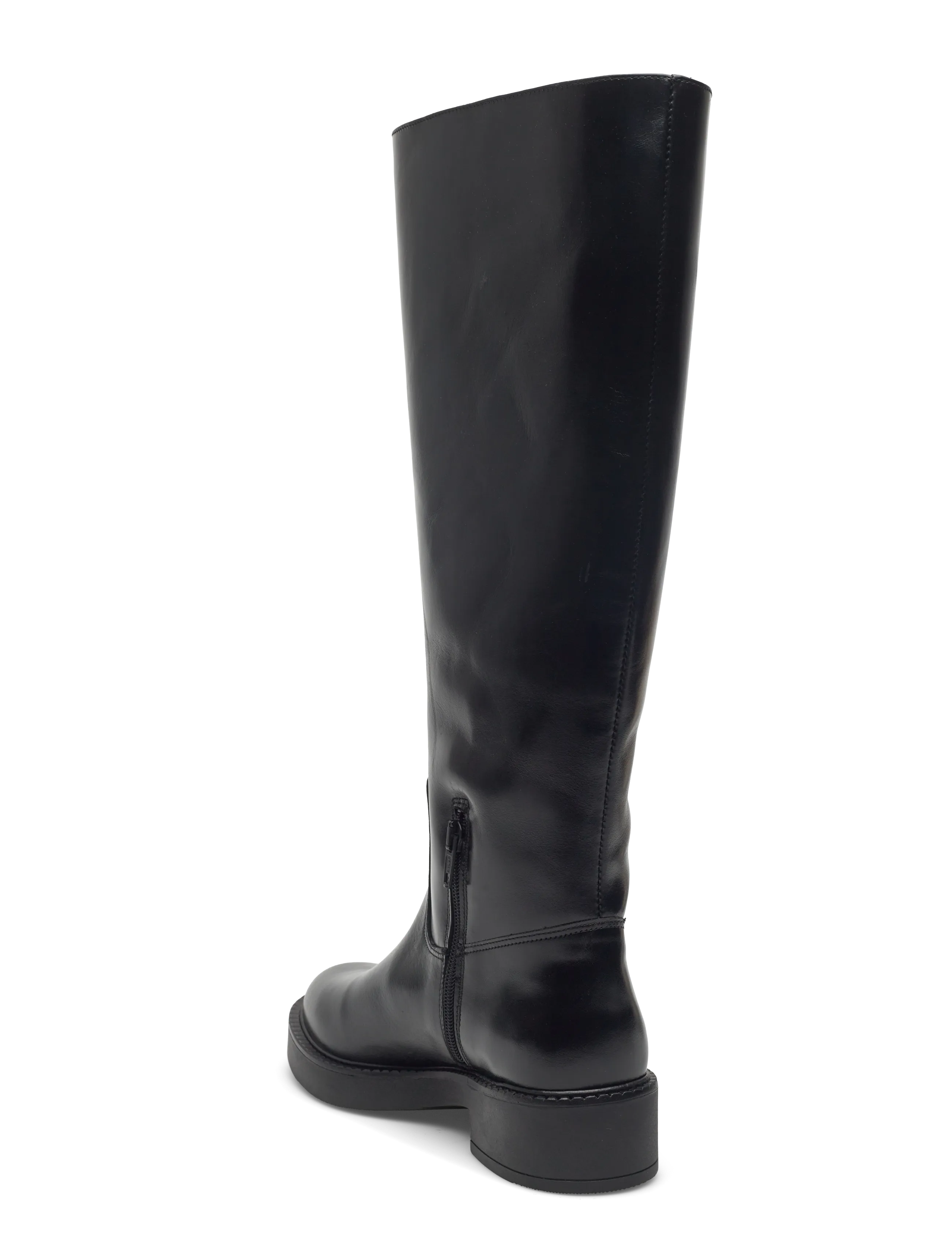 ANGULUS - Booties - flat - with zipper - knähöga stövlar - 1835 black - 3