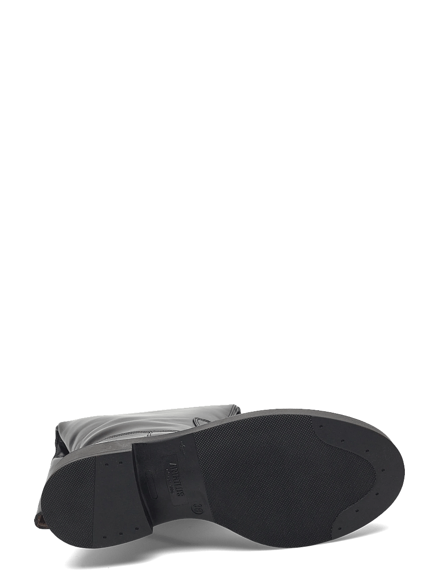 ANGULUS - Booties - flat - with zipper - knähöga stövlar - 1835 black - 5