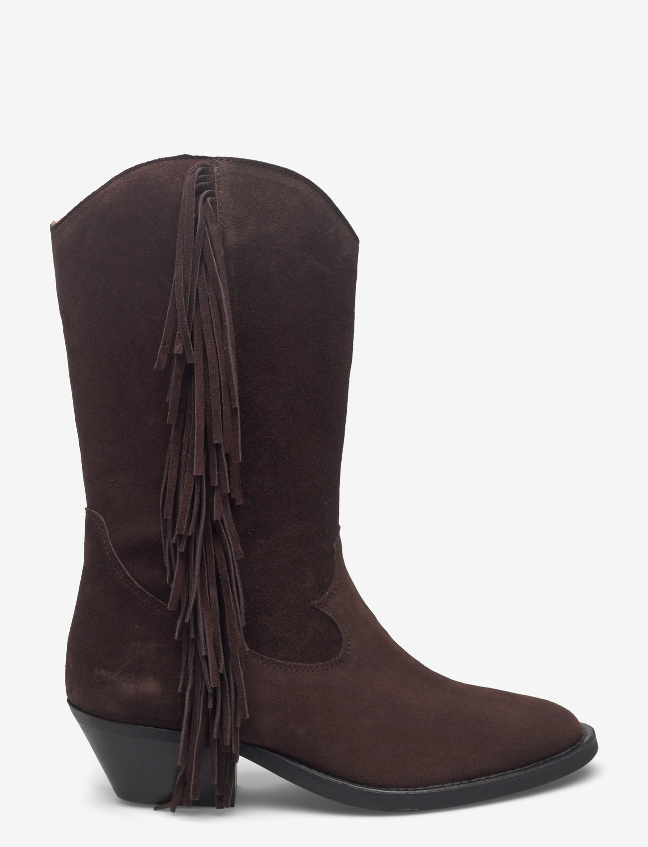 ANGULUS - Bootie - block heel - with zippe - cowboystøvler - 2193 dark brown - 1