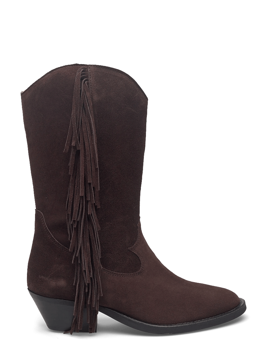 ANGULUS - Bootie - block heel - with zippe - kauboi saapad - 2193 dark brown - 1