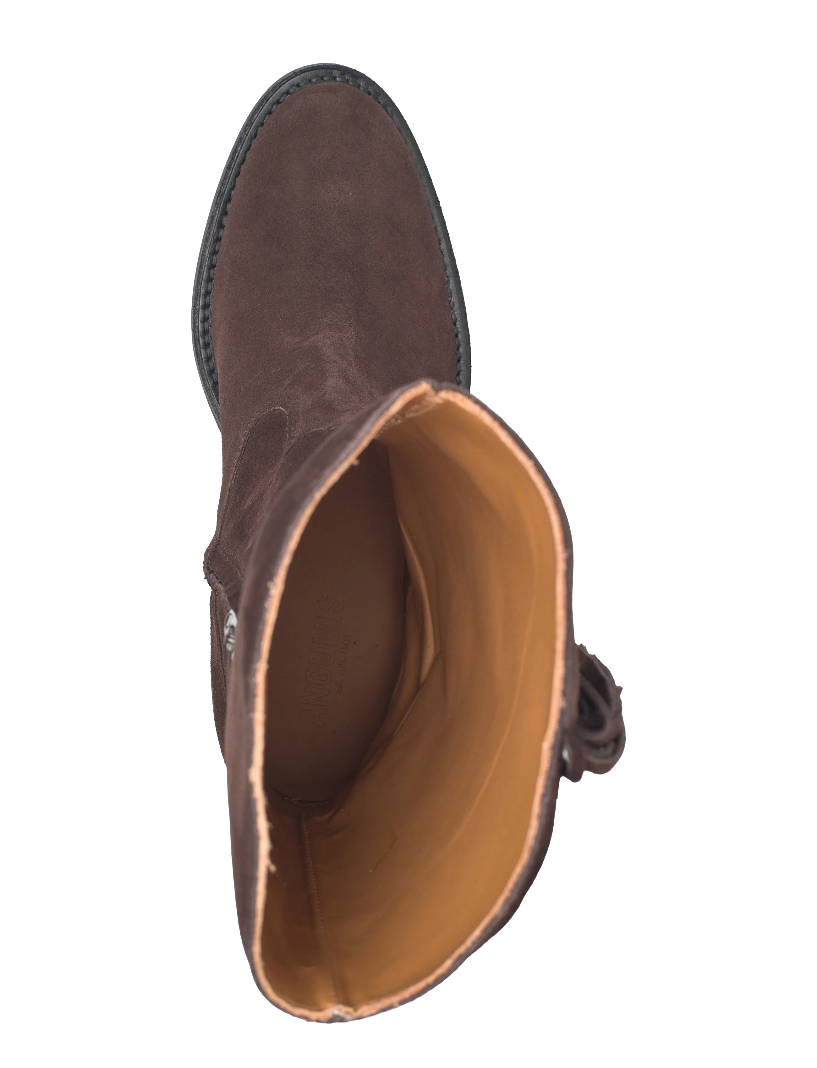 ANGULUS - Bootie - block heel - with zippe - cowboy-stiefel - 2193 dark brown - 3