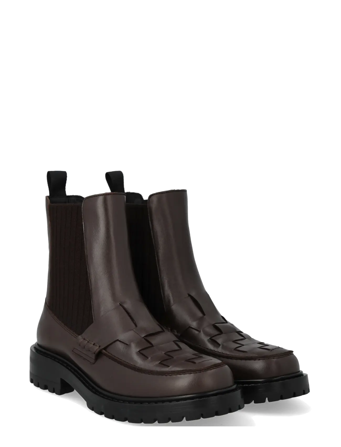 ANGULUS Booties - Flat - With Elastic, 40, Brown, Ankelstøvler > Ankelstøvler Med Flad Hæl, Dame