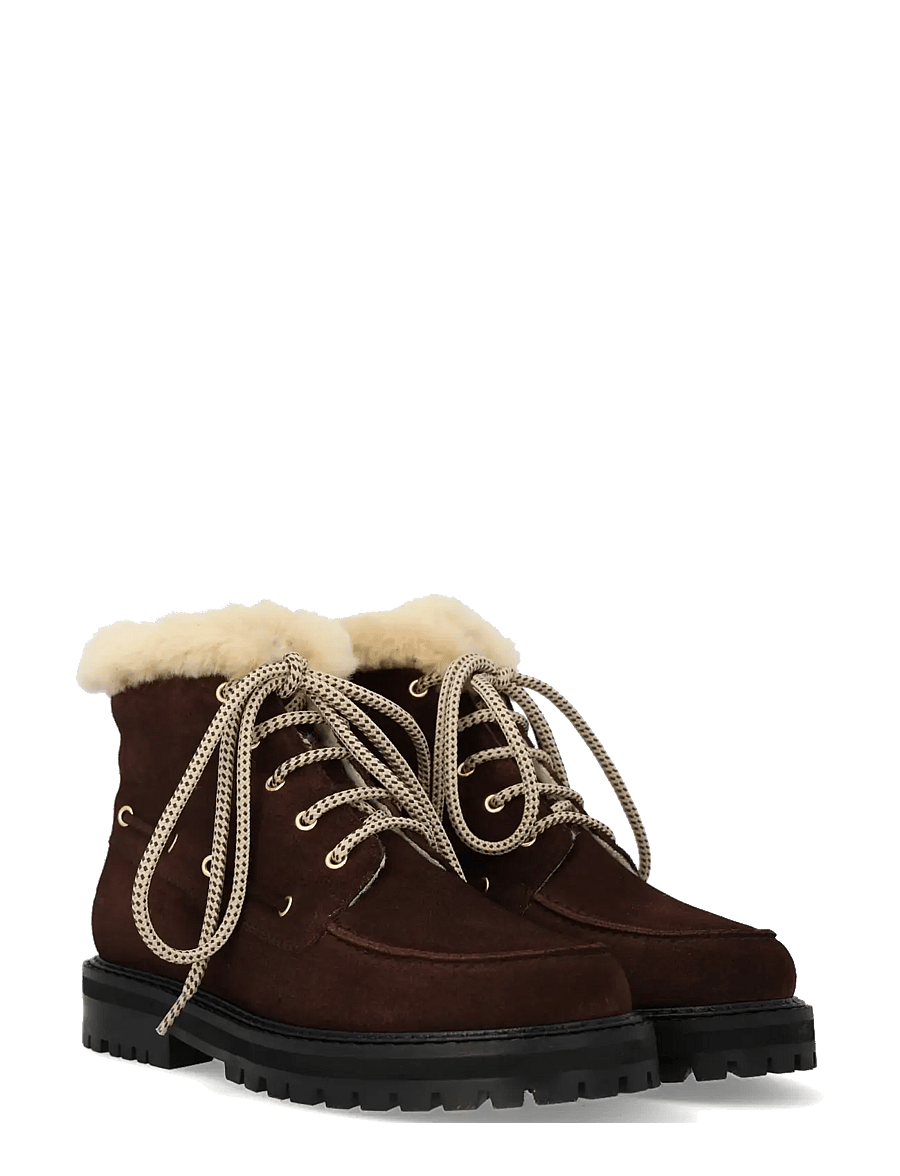 ANGULUS - Boots - flat - flache stiefeletten - 2193/3456 dark brown/camel - 0