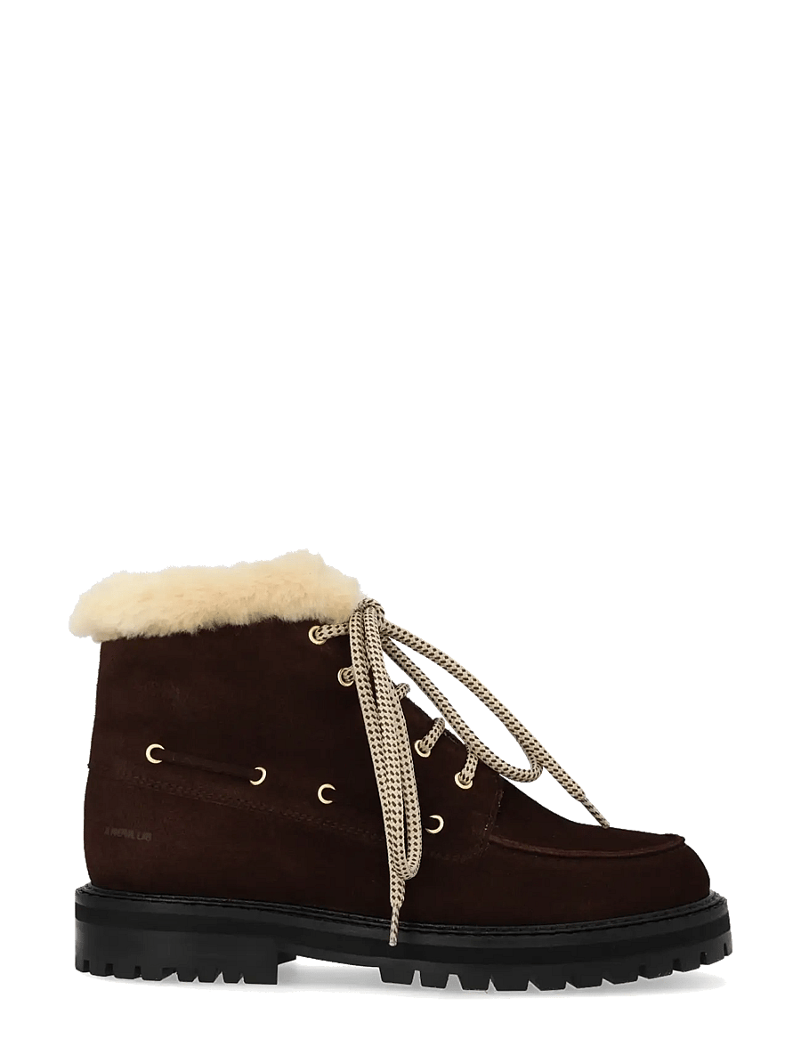 ANGULUS - Boots - flat - flache stiefeletten - 2193/3456 dark brown/camel - 1