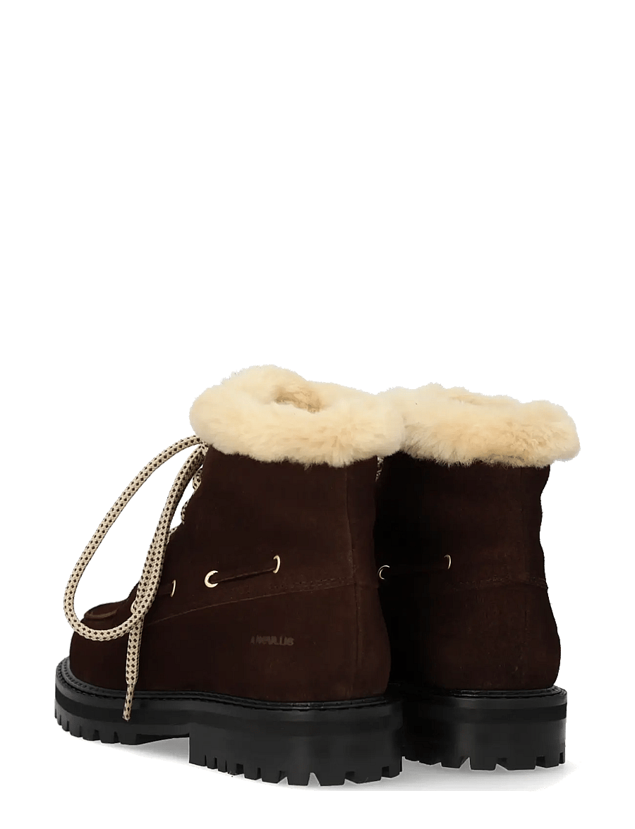 ANGULUS - Boots - flat - flache stiefeletten - 2193/3456 dark brown/camel - 2
