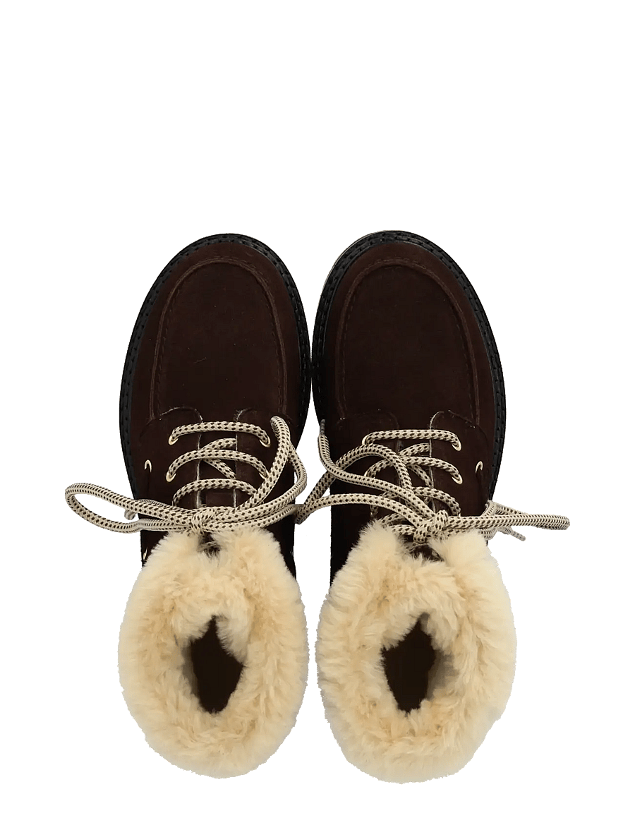 ANGULUS - Boots - flat - flache stiefeletten - 2193/3456 dark brown/camel - 3