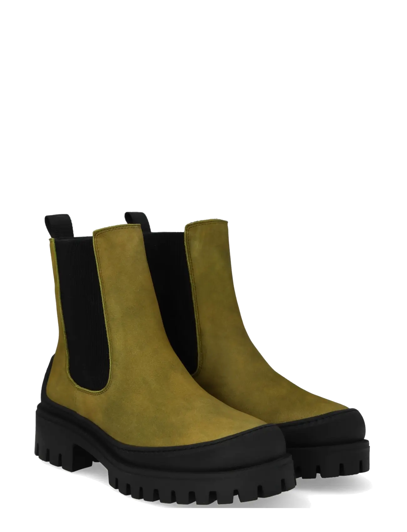 ANGULUS Booties - flat - with elastic - ANGULUS - 4731/019 OLIVE NOBUK/BLACK ELA / khaki/green