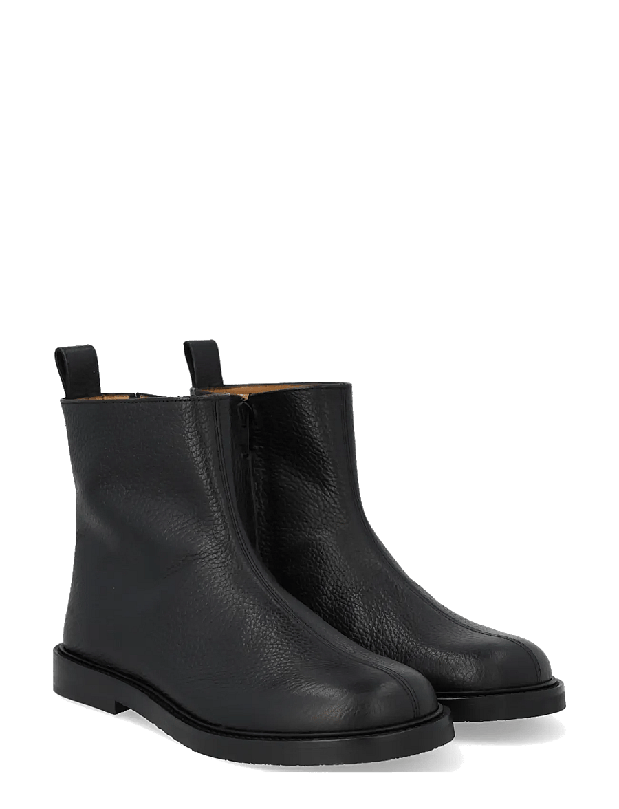 ANGULUS - Booties - flat - with zipper - flache stiefeletten - 2504/001 black/black - 0