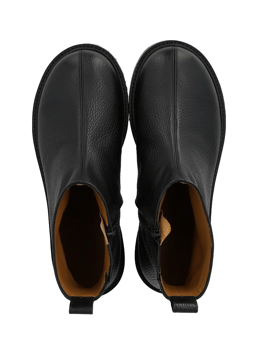ANGULUS - Booties - flat - with zipper - flache stiefeletten - 2504/001 black/black - 3