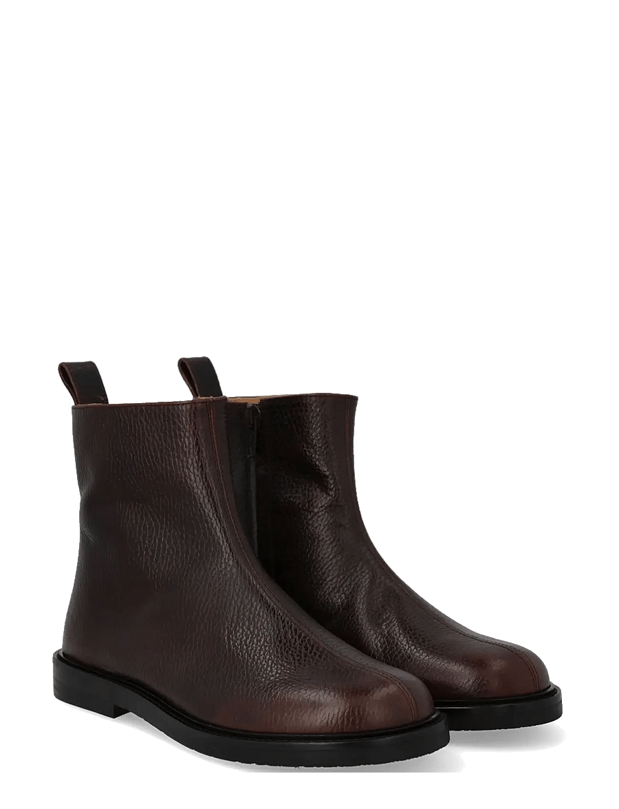 ANGULUS - Booties - flat - with zipper - flache stiefeletten - 2505/002 dark brown/brown - 1