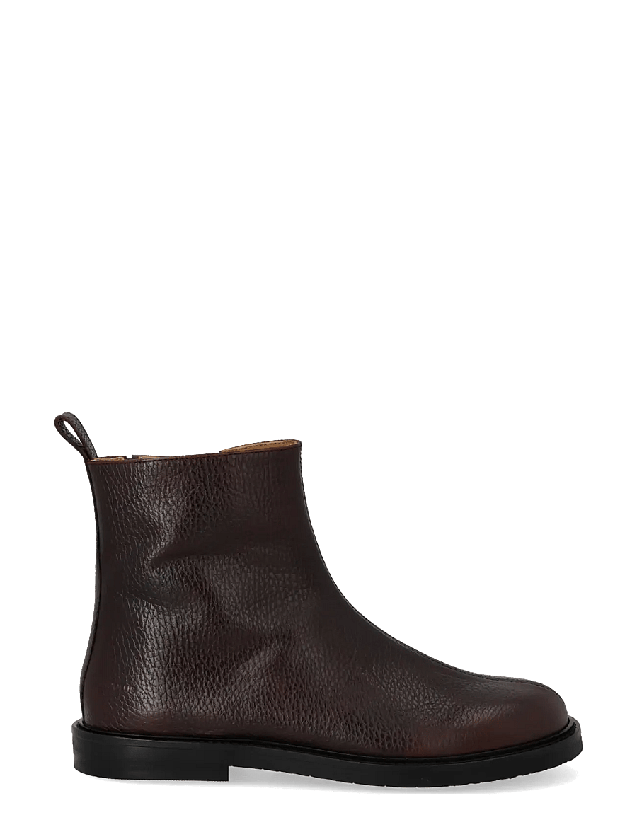 ANGULUS - Booties - flat - with zipper - flache stiefeletten - 2505/002 dark brown/brown - 2