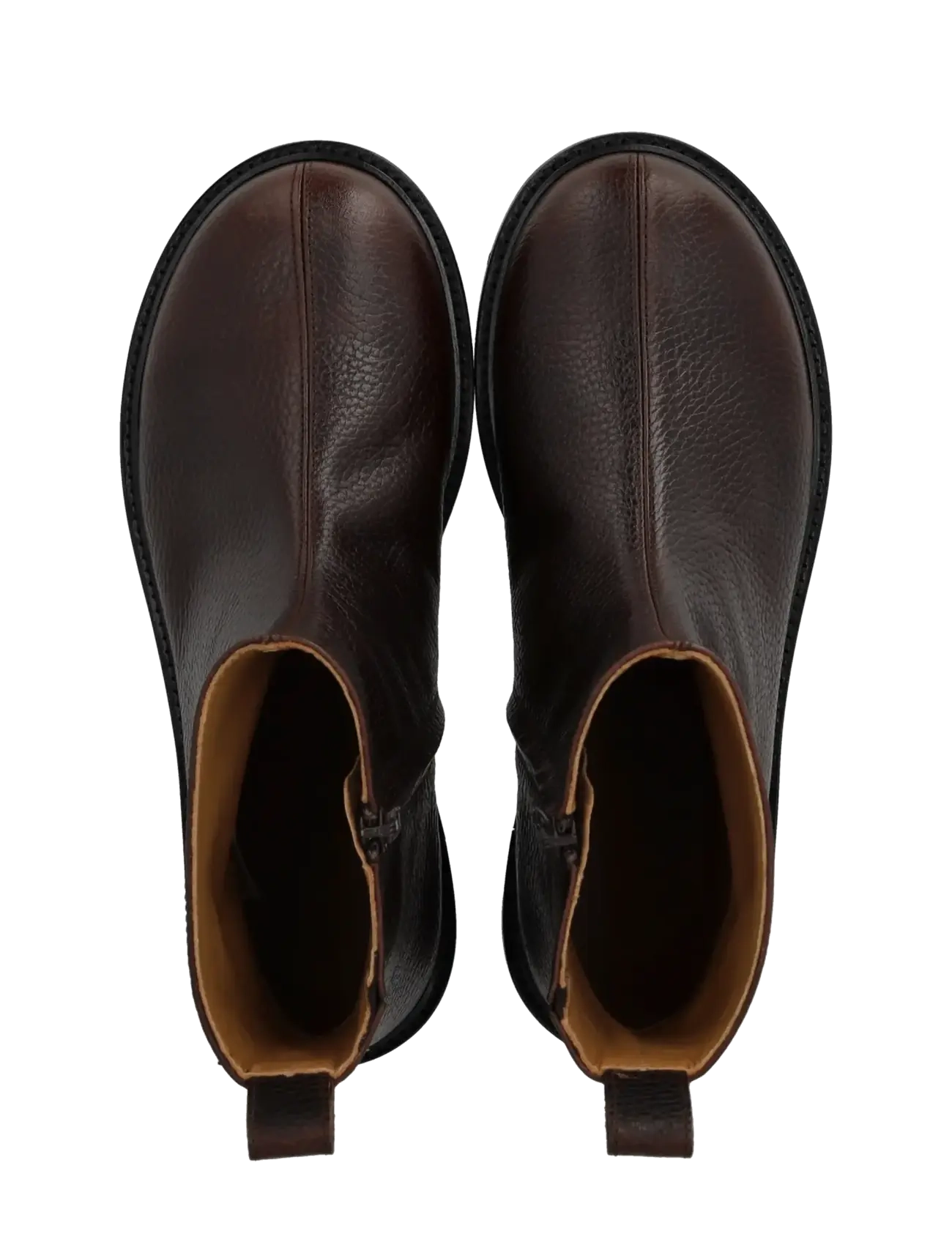 ANGULUS - Booties - flat - with zipper - 2505/002 dark brown/brown - 4