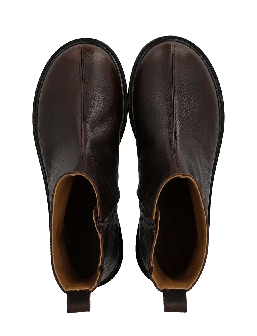 ANGULUS - Booties - flat - with zipper - flache stiefeletten - 2505/002 dark brown/brown - 4