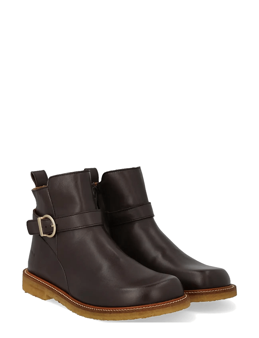 ANGULUS - Booties - flat - with zipper - flat ankle boots - 2962 brown - 0