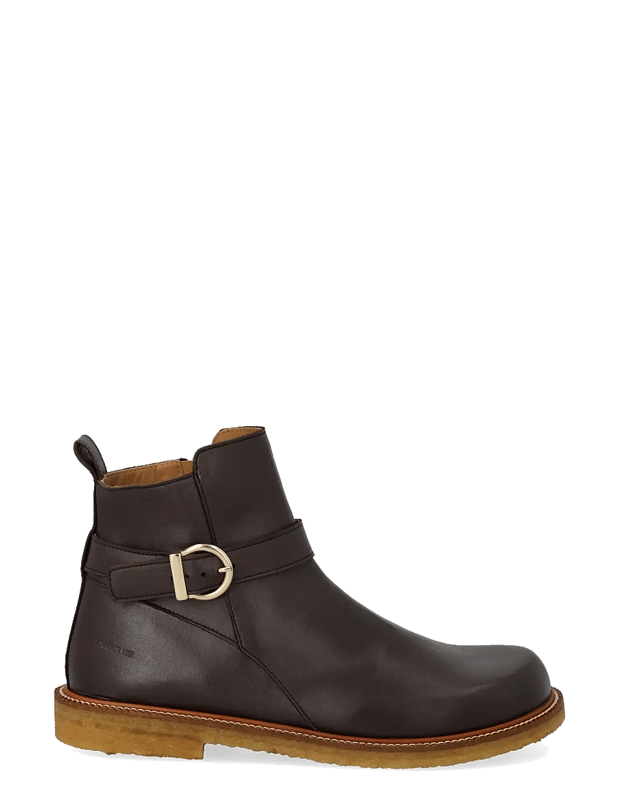 ANGULUS - Booties - flat - with zipper - flat ankle boots - 2962 brown - 1