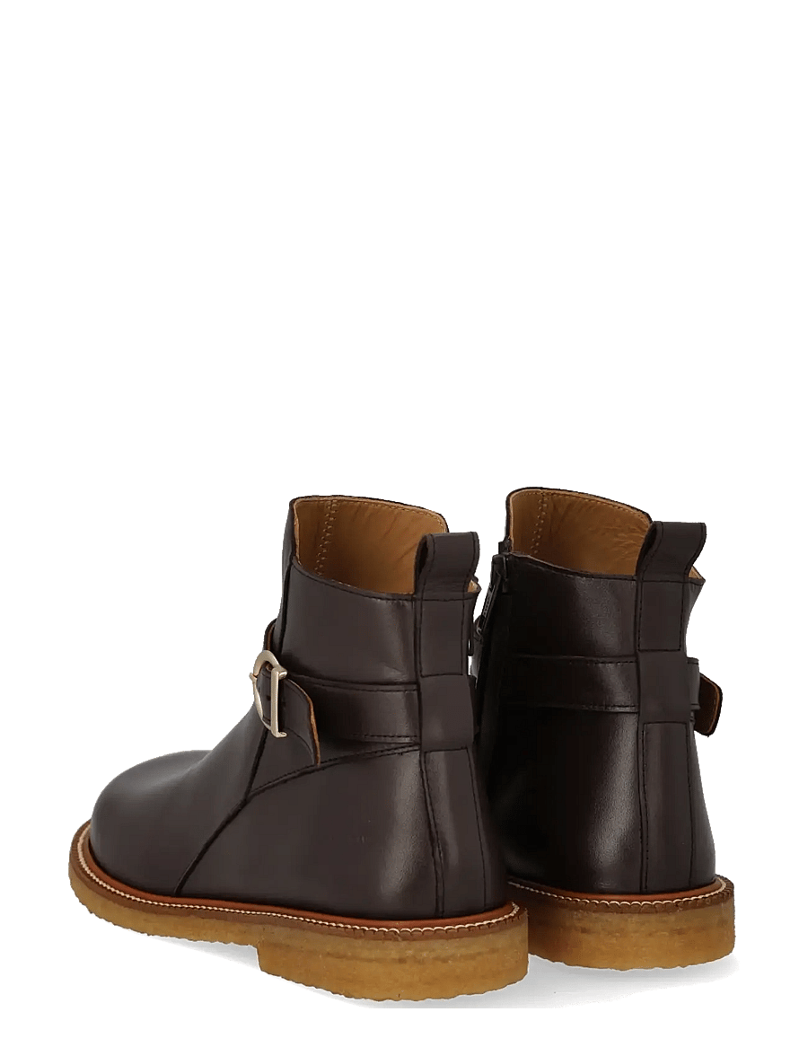 ANGULUS - Booties - flat - with zipper - flat ankle boots - 2962 brown - 2