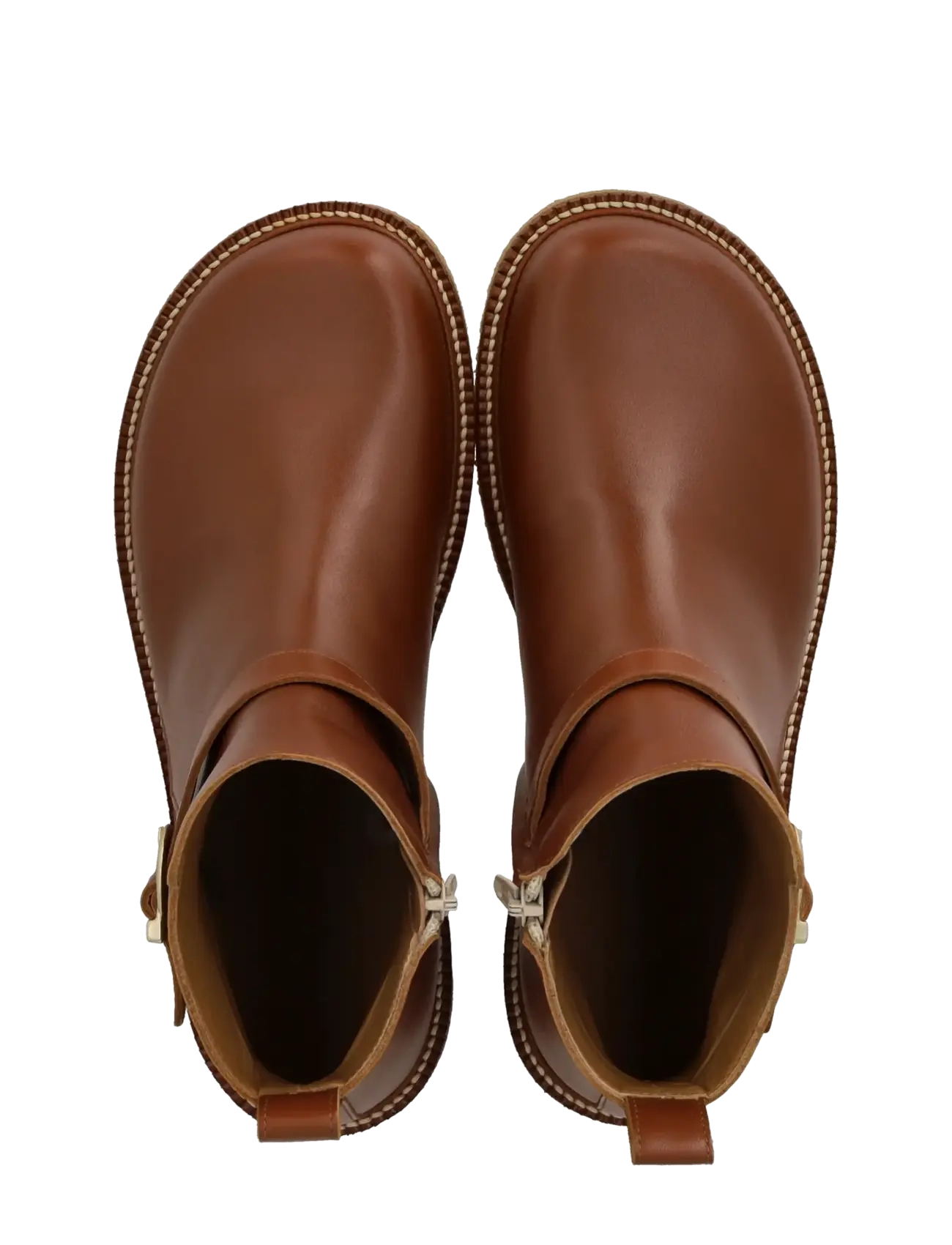 ANGULUS - Booties - flat - with zipper - 3480 cognac - 3