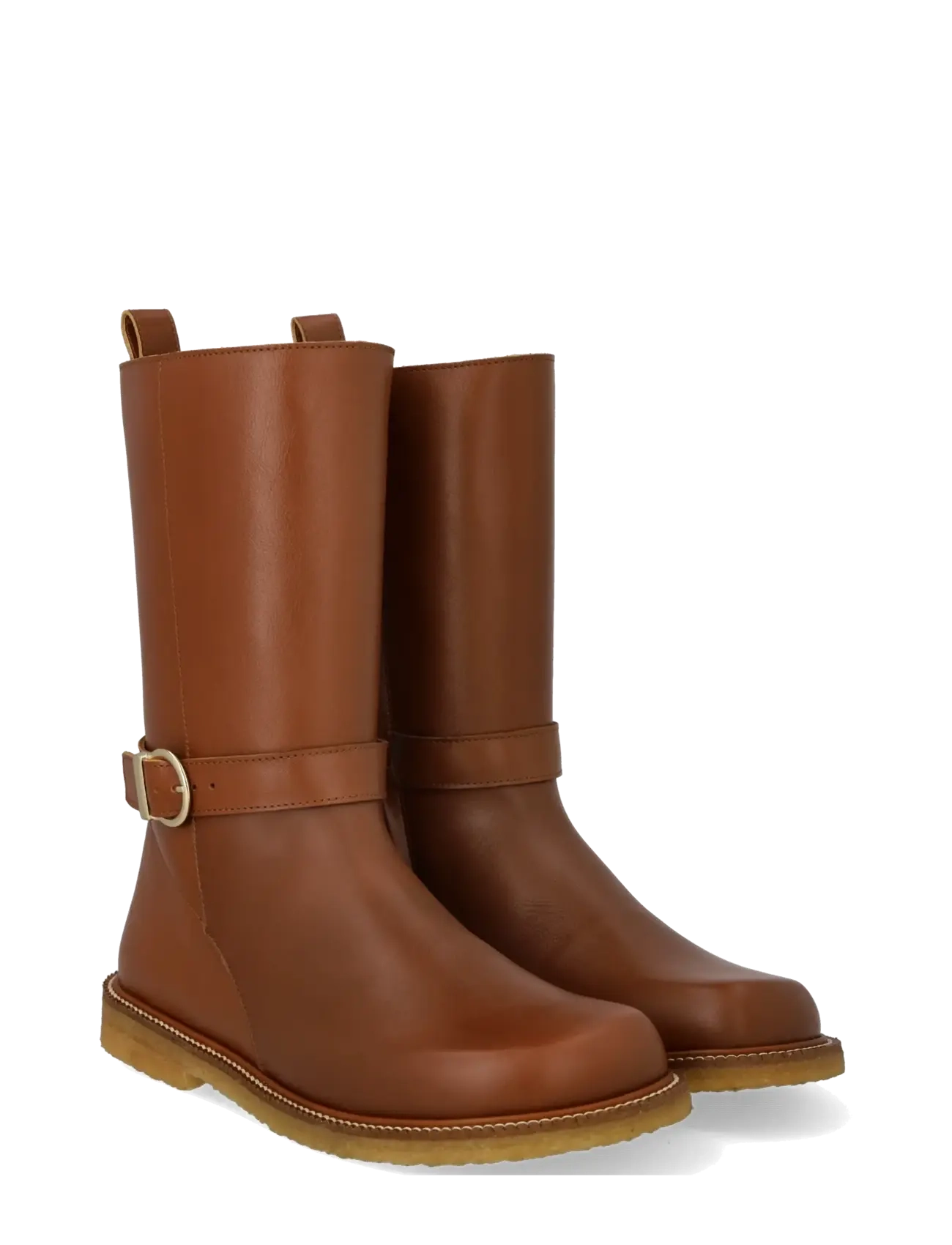 ANGULUS Booties - flat - with zipper - Stiefel - 3480/036 COGNAC/COGNAC / brown