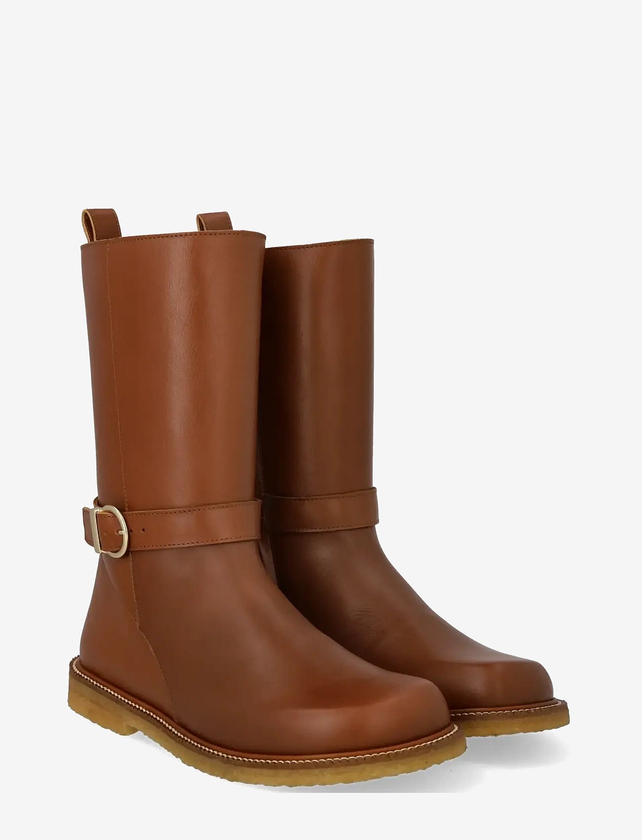 ANGULUS Booties - Flat - With Zipper - Brown - 39