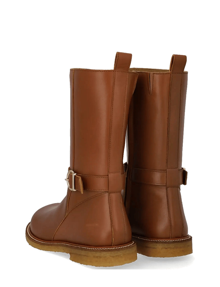 ANGULUS - Booties - flat - with zipper - cowboy-stiefel - 3480/036 cognac/cognac - 2
