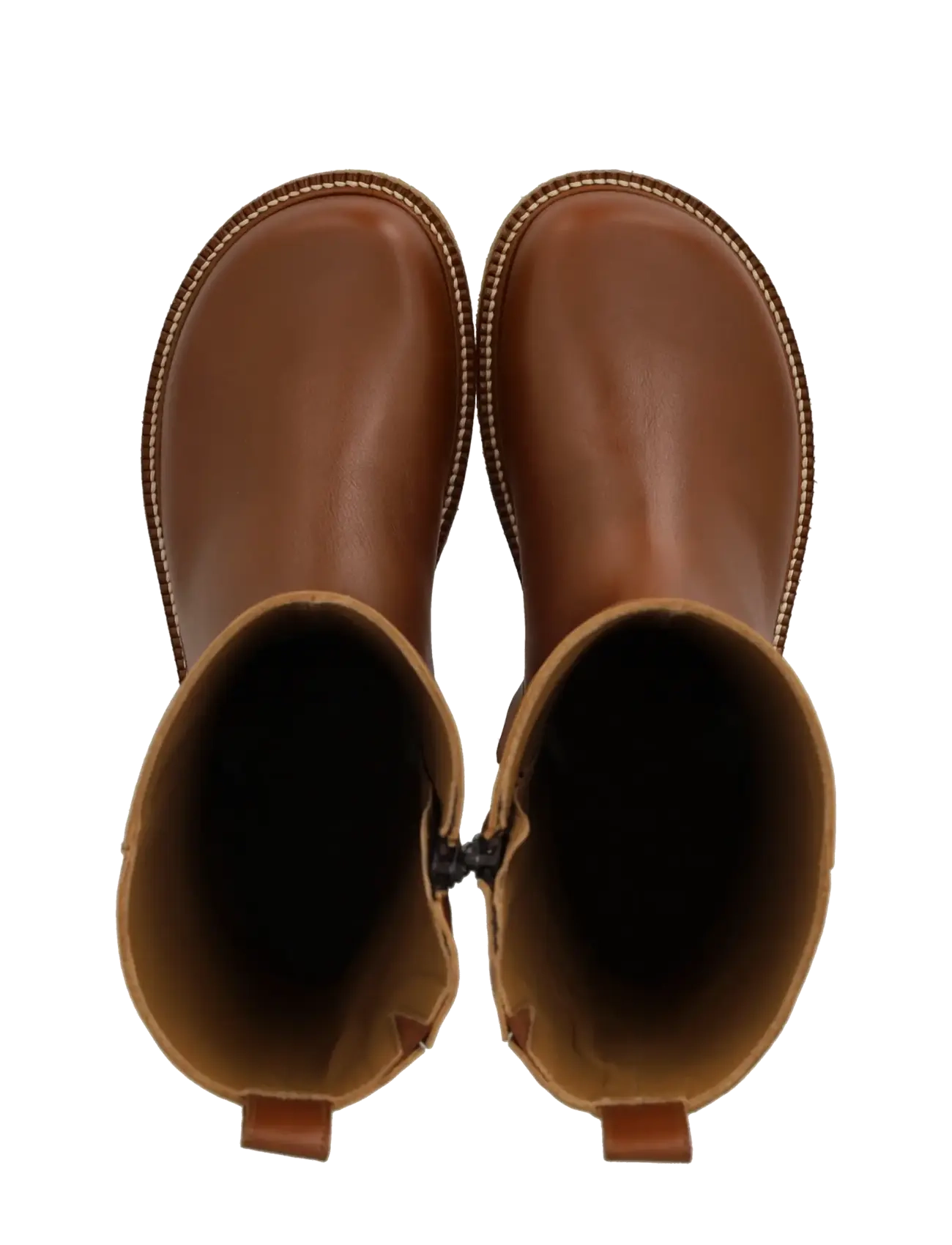 ANGULUS - Booties - flat - with zipper - 3480/036 cognac/cognac - 3