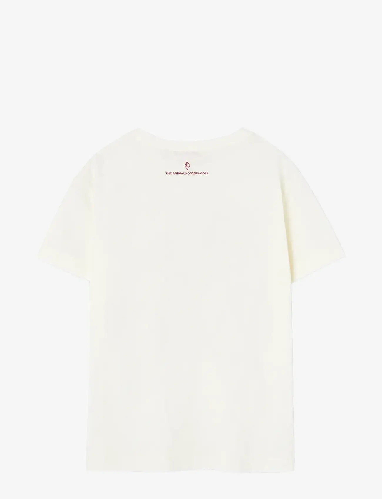 THE ANIMALS OBSERVATORY - Hearts White Rooster T-Shirt - kortärmade t-shirts - raw white - 1