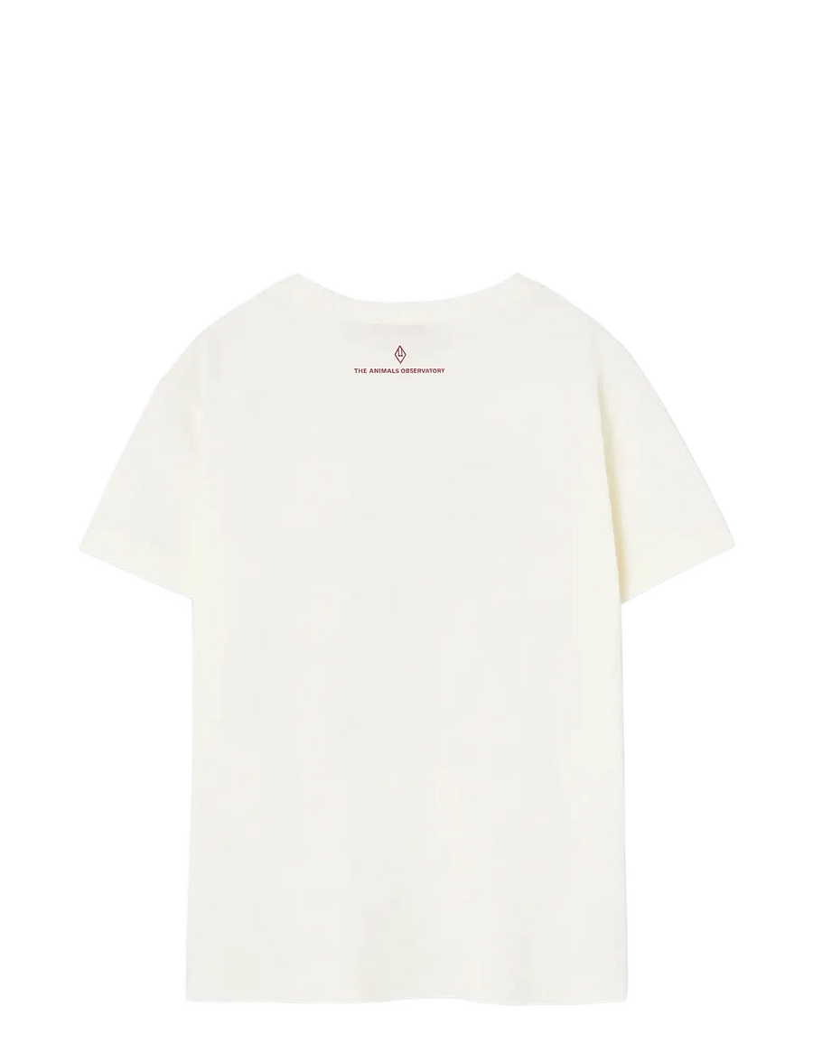 THE ANIMALS OBSERVATORY - Hearts White Rooster T-Shirt - kortærmede t-shirts - raw white - 1