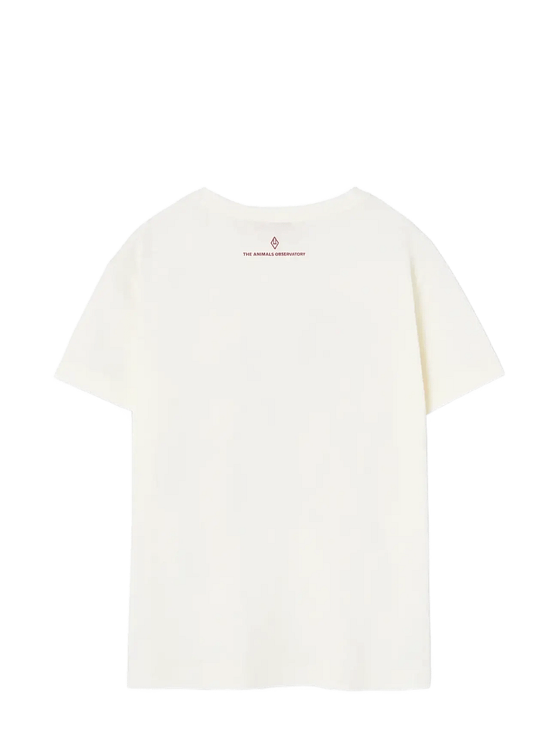 THE ANIMALS OBSERVATORY - Hearts White Rooster T-Shirt - kortermede t-skjorter - raw white - 1