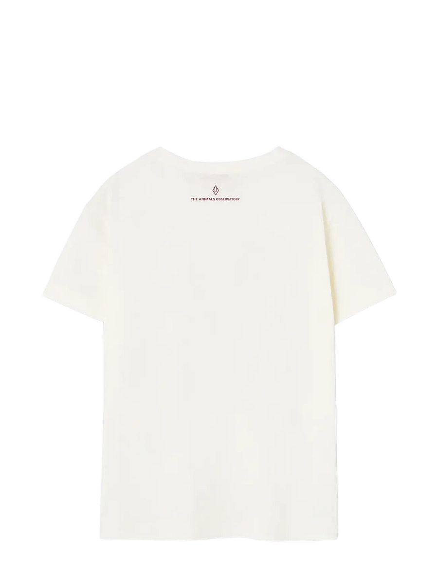 THE ANIMALS OBSERVATORY - Hearts White Rooster T-Shirt - korte mouwen - raw white - 1