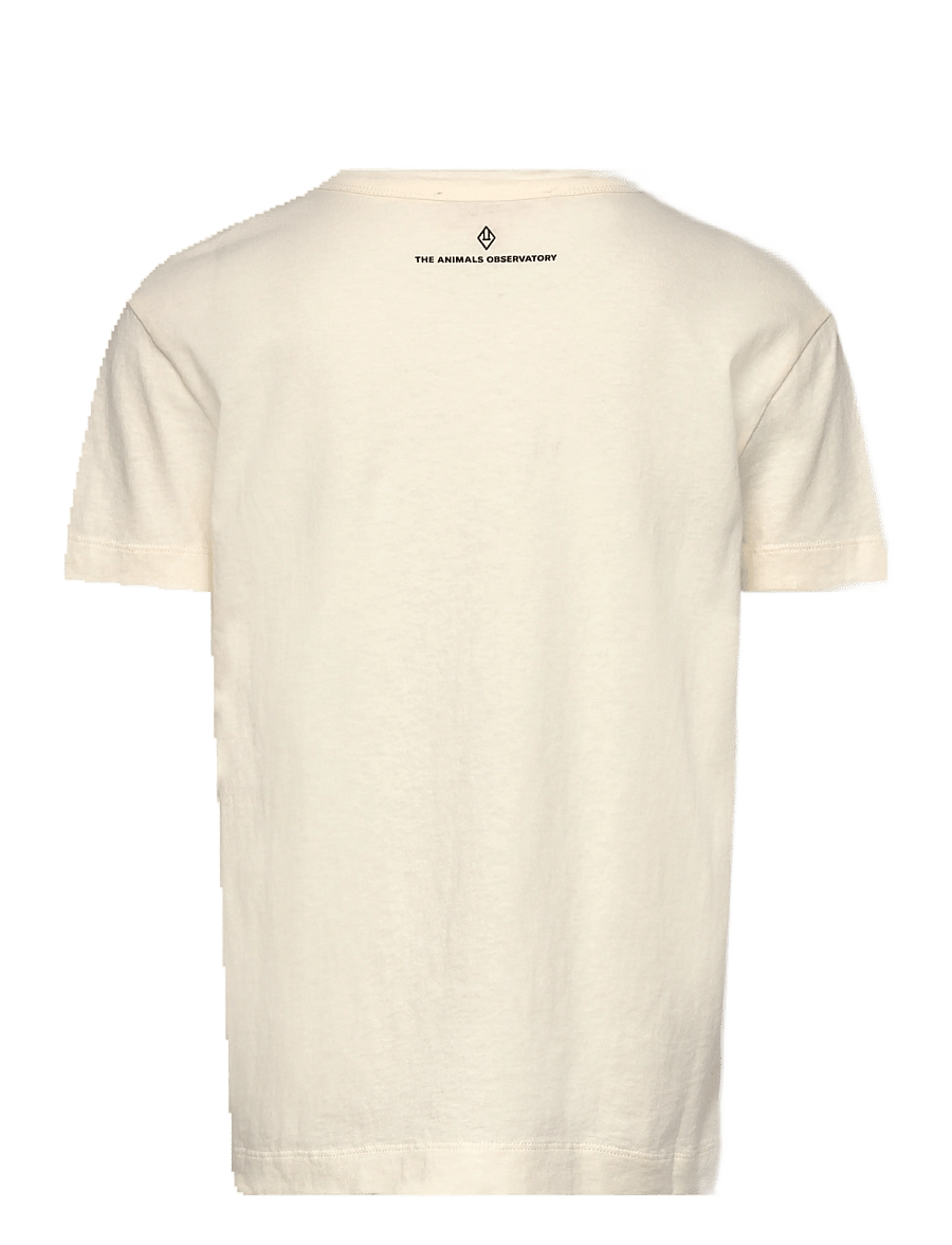 THE ANIMALS OBSERVATORY - Flowers White Rooster T-Shirt - kortärmade t-shirts - raw white - 1