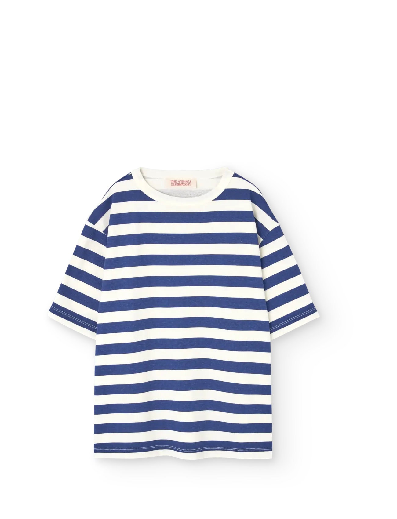 THE ANIMALS OBSERVATORY Stripes Navy Collie T-Shirt - Toppar & T-shirts - NAVY / navy