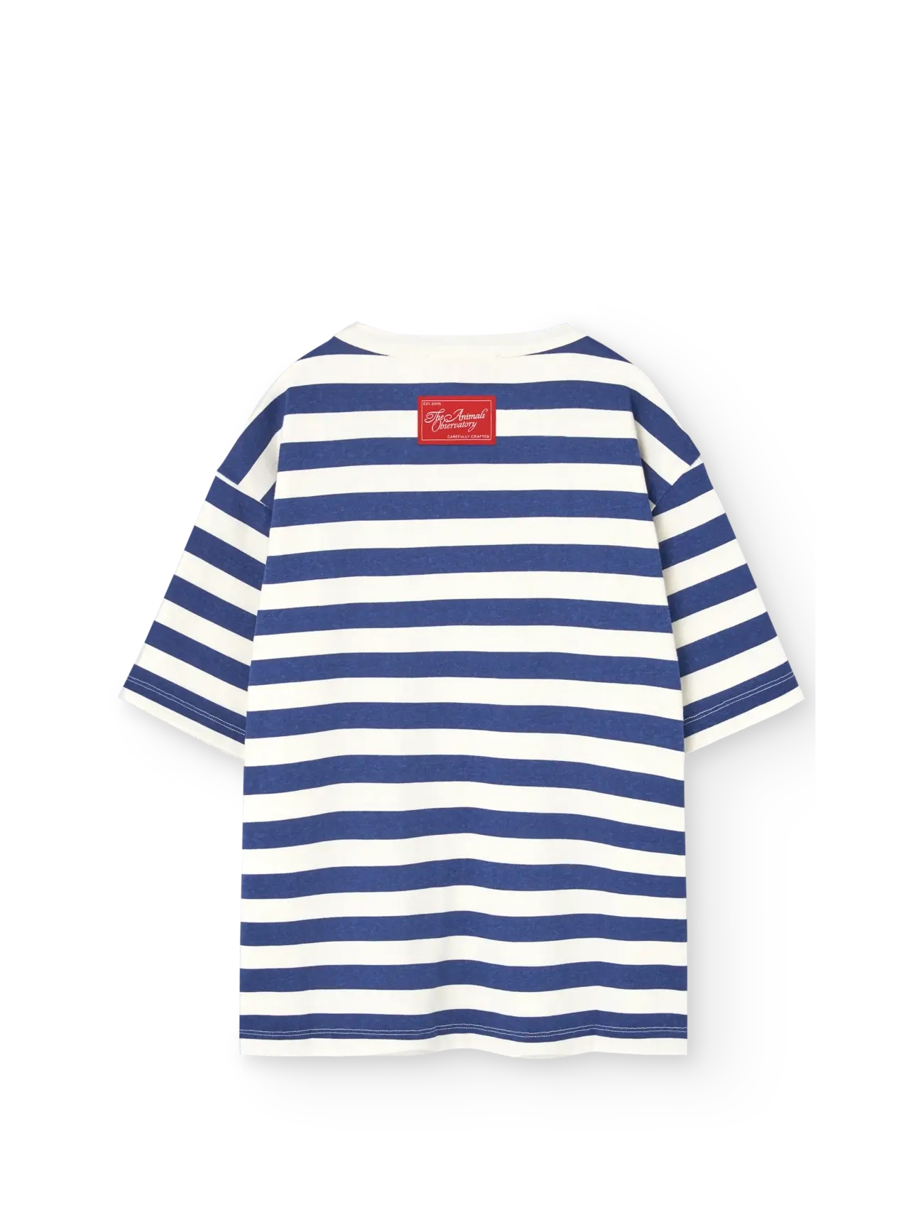 THE ANIMALS OBSERVATORY - Stripes Navy Collie T-Shirt - kortärmade t-shirts - navy - 1