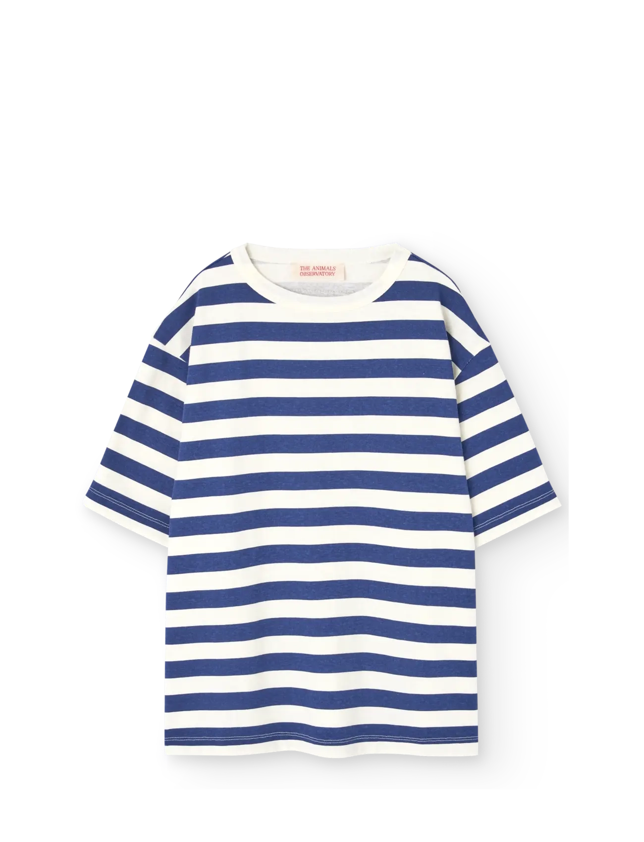 THE ANIMALS OBSERVATORY Stripes Navy Collie T-Shirt, 4 Y, Blue, T-Shirts > Kortærmede, Børn