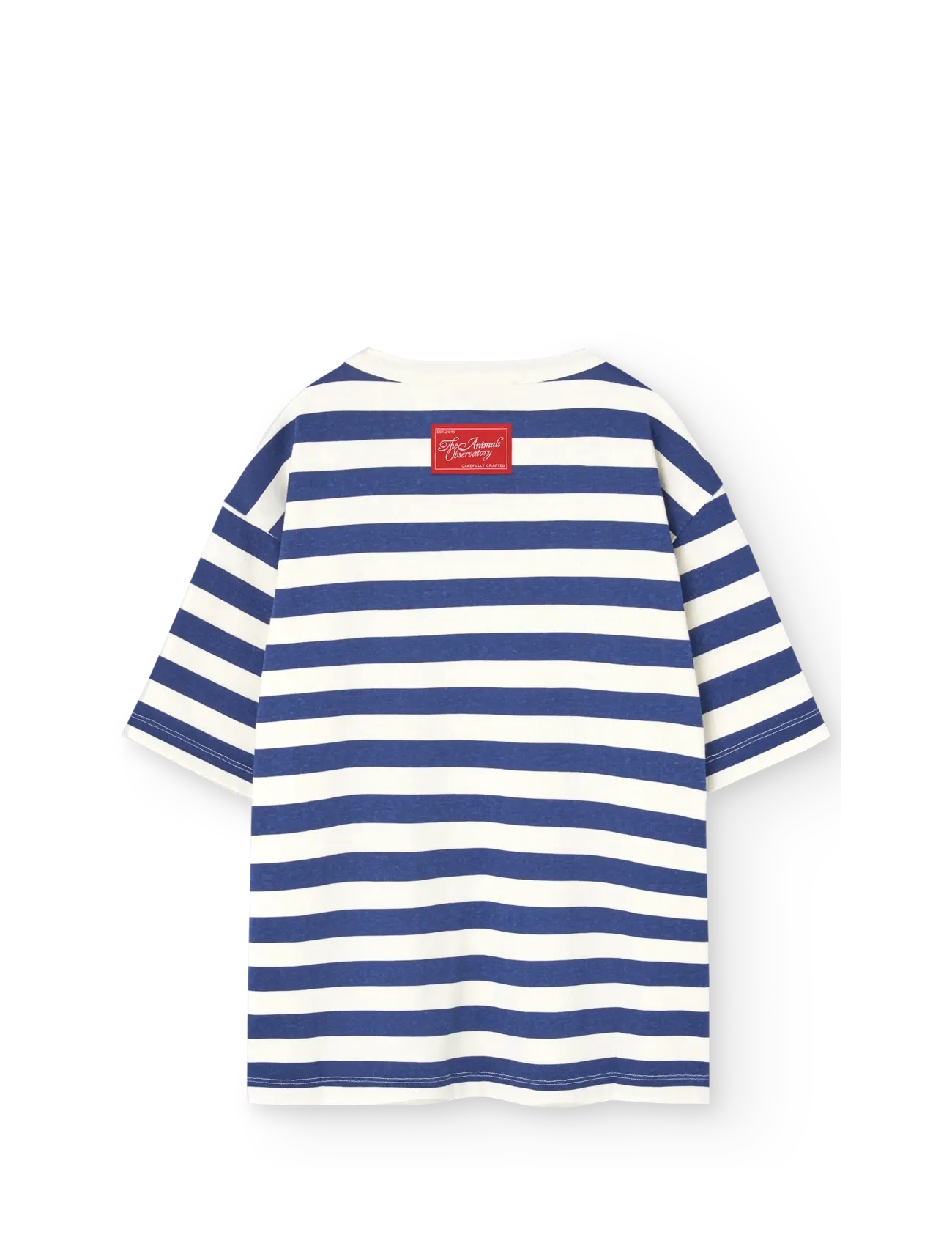 THE ANIMALS OBSERVATORY - Stripes Navy Collie T-Shirt - lyhythihaiset t-paidat - navy - 1